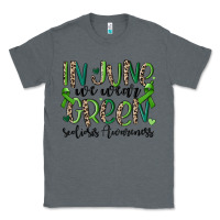 Charcoal Heather in june we wear green scoliosis awareness Classic Tee - MaliasSmallBusiness