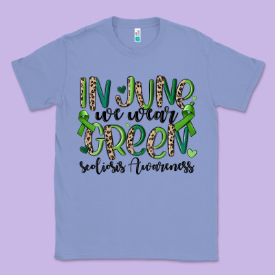 In June We Wear Green Scoliosis Awareness Classic Tee Designed By Maliassmallbusiness