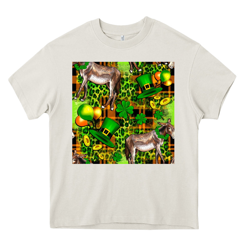 St. Patrick's Donkey With Leprechaun Hat Seamless Heavy Core Tee by FaDigitalArtStudio | Teevron