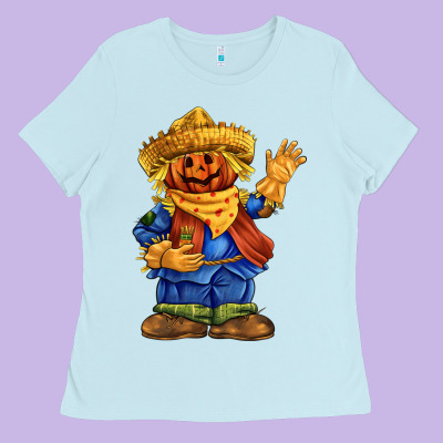 Scarecrow Ladies Tee Designed By Fadigitalartstudio