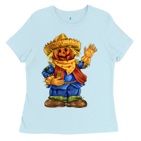 Baby Blue scarecrow Ladies Tee - FaDigitalArtStudio