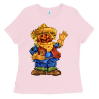 Bubblegum Pink scarecrow Ladies Tee - FaDigitalArtStudio