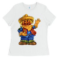 White scarecrow Ladies Tee - FaDigitalArtStudio