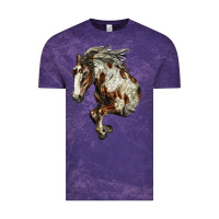 Cloud Purple Mustang Horse Vintage Tee - LillyAllenDesigns
