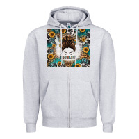 Heather Grey mom life messy bun western Zipper Hoodie - Jasminsmagicworld
