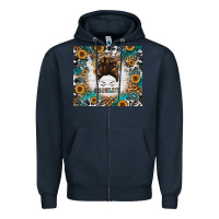 Navy mom life messy bun western Zipper Hoodie - Jasminsmagicworld