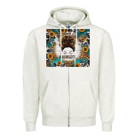 Oatmeal Heather mom life messy bun western Zipper Hoodie - Jasminsmagicworld