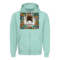 Seafoam mom life messy bun western Zipper Hoodie - Jasminsmagicworld
