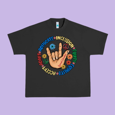 Advocate Inclusion Equity Equality Accept Adapt Urban Heavy Tee Designed By Maliassmallbusiness