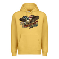 Antique Gold Freedom America Eagle 4th of july Premium Hoodie - HowdyJamesFarm