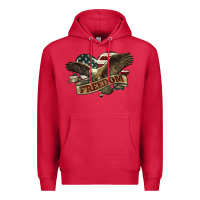 Cardinal Freedom America Eagle 4th of july Premium Hoodie - HowdyJamesFarm