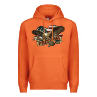 Carrot Freedom America Eagle 4th of july Premium Hoodie - HowdyJamesFarm