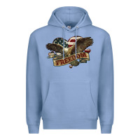 Colony Blue Freedom America Eagle 4th of july Premium Hoodie - HowdyJamesFarm