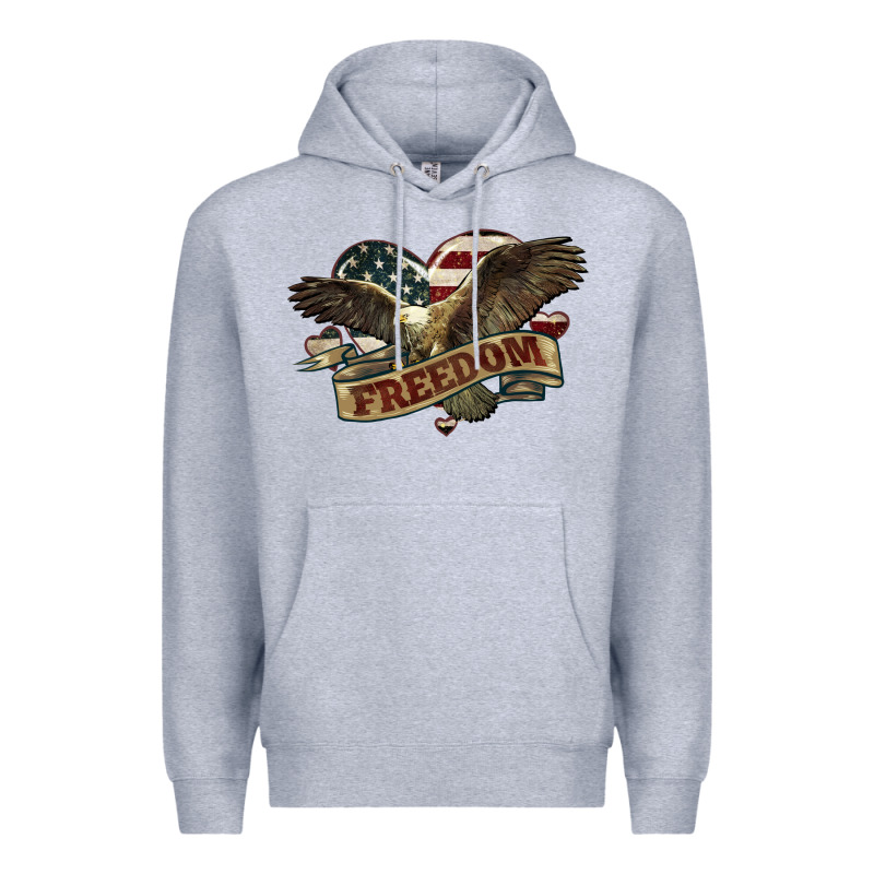 Freedom America Eagle 4th Of July Premium Hoodie by HowdyJamesFarm | Teevron