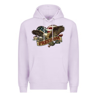Lilac Freedom America Eagle 4th of july Premium Hoodie - HowdyJamesFarm