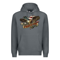Rock Freedom America Eagle 4th of july Premium Hoodie - HowdyJamesFarm