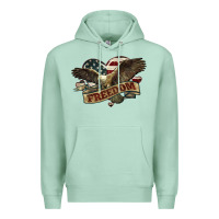 Seafoam Freedom America Eagle 4th of july Premium Hoodie - HowdyJamesFarm