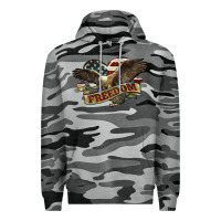 Slate Camo Freedom America Eagle 4th of july Premium Hoodie - HowdyJamesFarm