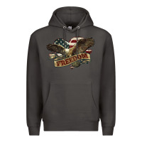 Smoke Freedom America Eagle 4th of july Premium Hoodie - HowdyJamesFarm
