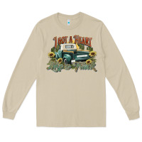 I Got A Heart Like A Truck Western Sunflower Long Sleeve Tee | Teevron