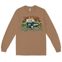 Toasted Coconut i got a heart like a truck western sunflower Long Sleeve Tee - NancyCooperArtShop