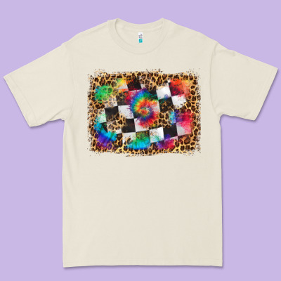 Race Leopard And Tie Dye Background Premium Tee Designed By Hra Design Shop