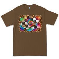Cacao race leopard and tie dye background Premium Tee - HRA Design Shop