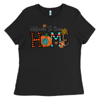 Black welcome to our home Ladies Tee - CowhideDigitalArt
