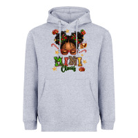 Heather Grey mini claus messy bun Heavyweight Hoodie - texasbilliewilder