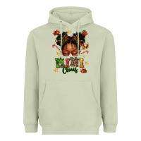 Matcha mini claus messy bun Heavyweight Hoodie - texasbilliewilder