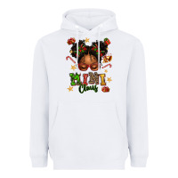 White mini claus messy bun Heavyweight Hoodie - texasbilliewilder