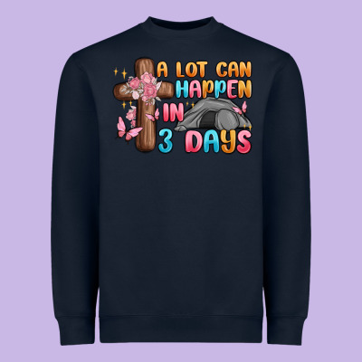 A Lot Can Happen In 3 Days Heavyweight Sweatshirt Designed By Maliassmallbusiness