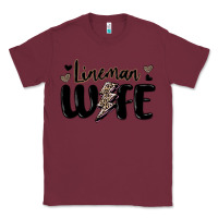Burgundy lineman wife Classic Tee - MaliasSmallBusiness