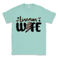 Seafoam lineman wife Classic Tee - MaliasSmallBusiness