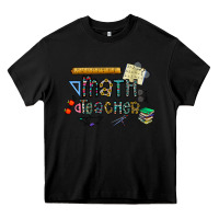 Black math teacher Heavy Core Tee - CowhideDigitalArt
