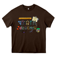 Chocolate Brown math teacher Heavy Core Tee - CowhideDigitalArt