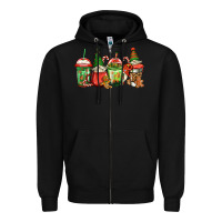 Black christmas gnomes coffee Zipper Hoodie - Jasminsmagicworld