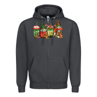 Smoke christmas gnomes coffee Zipper Hoodie - Jasminsmagicworld