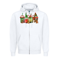 White christmas gnomes coffee Zipper Hoodie - Jasminsmagicworld