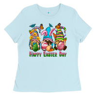 Baby Blue Happy Easter Day gnomies Ladies Tee - Neo Western