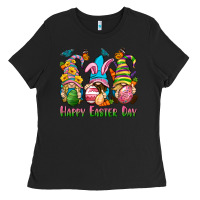Black Happy Easter Day gnomies Ladies Tee - Neo Western