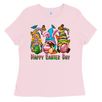 Bubblegum Pink Happy Easter Day gnomies Ladies Tee - Neo Western