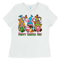 White Happy Easter Day gnomies Ladies Tee - Neo Western