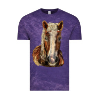 Cloud Purple Belgian Horse Vintage Tee - LillyAllenDesigns