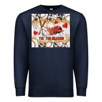 Navy tis' the season with cowhide tumbler tbs Premium Sweatshirt - TumblerDesignByShophia