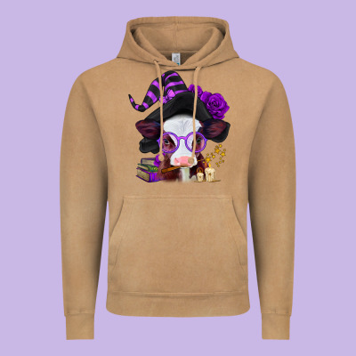 Halloween Baby Calf Vintage Hoodie Designed By Jasminsmagicworld