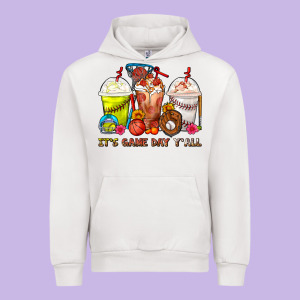 It's Game Day Y'all Softball,baseball,basketball C Urban Hoodie Designed By Fadigitalartstudio