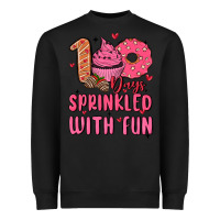 Black 100 days sprinkled with fun Heavyweight Sweatshirt - MaliasSmallBusiness