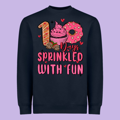 100 Days Sprinkled With Fun Heavyweight Sweatshirt Designed By Maliassmallbusiness