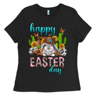Black Happy Easter Day Rodeo Ladies Tee - Neo Western